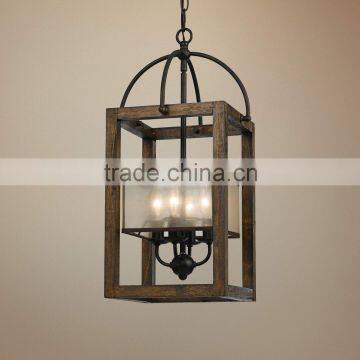 11.20-5 hints of contemporary sophistication elegant rustic comfort and warm illumination Wood Iron Pendant Chandelier