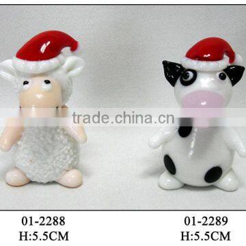 hand made glass sheep decoration