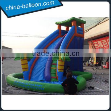 2016 new design best quality top populor inflatable water slide