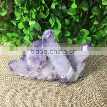 Natural Quartz Crystal Cluster Amethyst Purple Top Point Dursy Ornaments