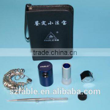 Fable Mini Gem & Jewelry Testing Pocket diamond Toolkit with 8 identifying instruments FDM-6