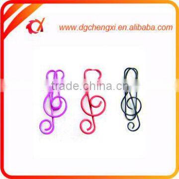 promotional high quality music note shaped WIRE paper clip holder