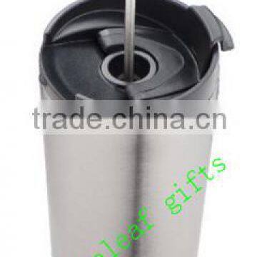 stainless steel coffee travel french press mug