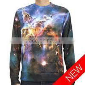 long sleeve galaxy print t-shirt