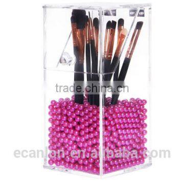 8 inch acrylic makeup brush holder for cosmetic organize