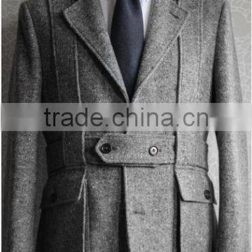 wholesale fashion cashmere coat,gray custom men coat