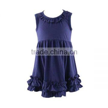 Latest Designs Summer Autumn 95% Cotton Ruffle Sleeveless Girls Clothing 2016 Baby Dress photo-2