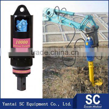Fence Auger /Earth Auger Used By Excavator SUMITOMO S40 For Post Hole Digging