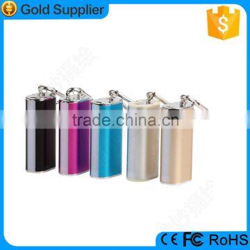 Universal factory wholesale Keychains power bank 3100mah