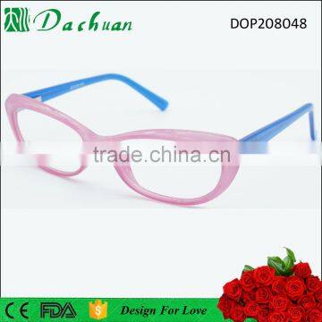 Cellulose fake acetate cat eye shape USD 1 cheap optical eyeglasses frames