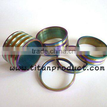 Gade 5 Titanium Bicycle Spacers For Headset 20MM, 15MM, 10MM, 5MM and 3MM Rainbow Color