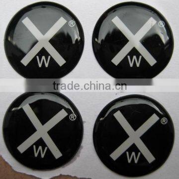 custom 3d epoxy logo dome resin sticker label