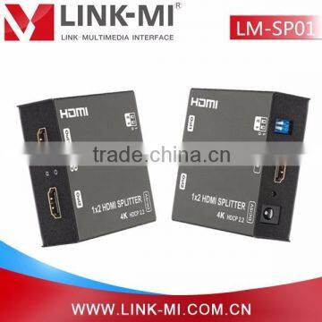 LINK-MI LM-SP01 Factory Wholesale HDMI 1x2 Splitter Supports 3D, EDID/ HDCP2.2 to HDCP1.4. 4Kx2K@60Hz(YUV 4:2:0) photo-4