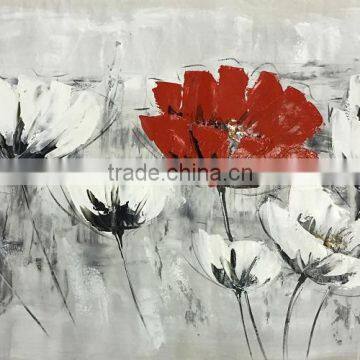 Modern Wall Decor Handpainted Abstract Flower Canvas Oil Painting