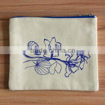 Best Selling Custom Canvas Zipper Pouch /Canvas Zipper Bags Wholesale