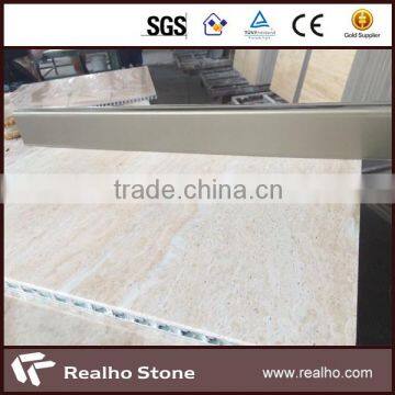 travertine & aluminum honeycomb panel composite marble tile