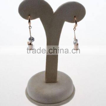 Rose Gold Fashion Hook Earring With Crystal