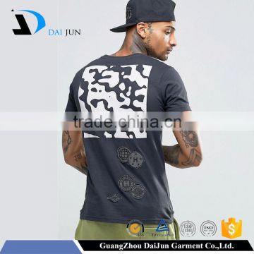 Daijun OEM Dark gray 100% Cotton Embroidered Patch Boy' s 100 cotton fabric for t-shirt