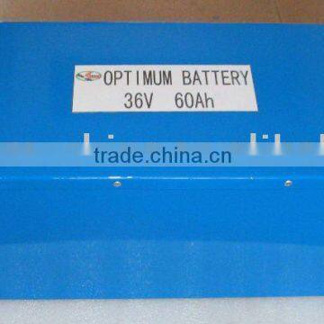 HEV/EV lithium iron phosphate battery pack of 36V-60Ah with suitable charger and case