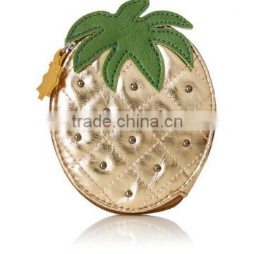 Gold Strawberry Shaped Takeaway Zip Coin Purse