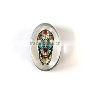 skull fancy clear uv ear plugs piercing flesh gauge expanders