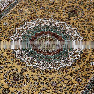 3x5ft Tree of Life Silk Rug Yellow Color Nain Rug Small Size