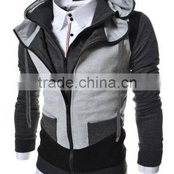 Wholesale casual cotton hoodie double zipper