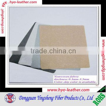 Nonwoven leather board for shoe insole