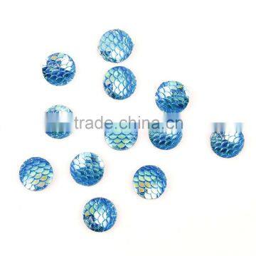 DIY 10mm/12mm ab Color Flat Back Cabochon Fish Scale Resin/plastic/acrylic Cheap Beads photo-4
