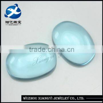 New Arrival Wholesale Glass Stones 10x14mm Flat Bottom Glass Gems Oval Cut Flat Bottom Glass