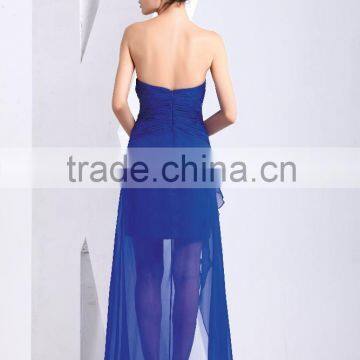 Sexy Backless off Shoulder Beaded See Through Blue Formal Dresses for Women
