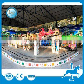 Attractive bus car game! Amusement playground track train rides mini shuttle for sale