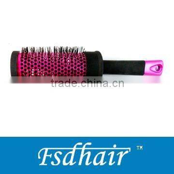 Plastic aluminum barrel hair brush