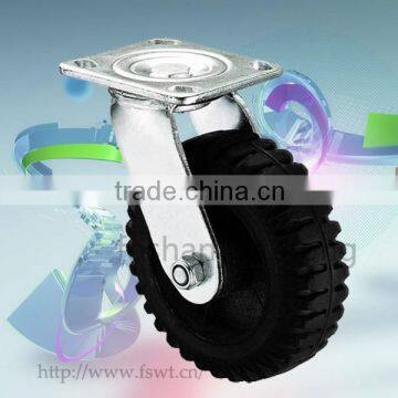 Roller Bearing Black Rubber 6 Inch Heavy Duty Caster Wheel