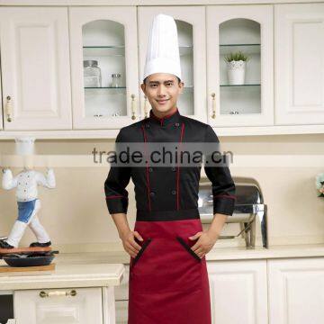 customized with good quality double breasted chef jacket black