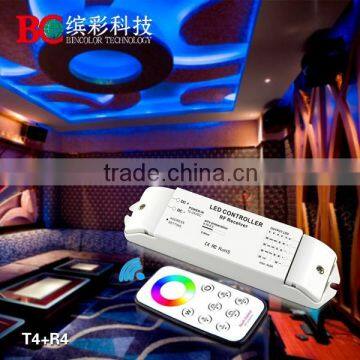 Bincolor T4+R4 Led Rgbw Controller With rf Touch Remote Control 12v-24v photo-2