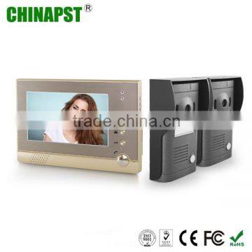 China wholesale 7 inch wired intercom system LCD monitor Handsfree color multi apartment video intercom PST-VD975CN