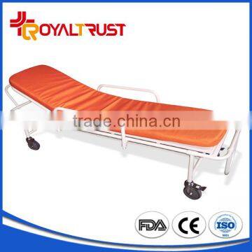 Factory Price Castor Steel Ambulance Stretcher, Used Ambulance Stretcher, Cheap Ambulance Stretcher