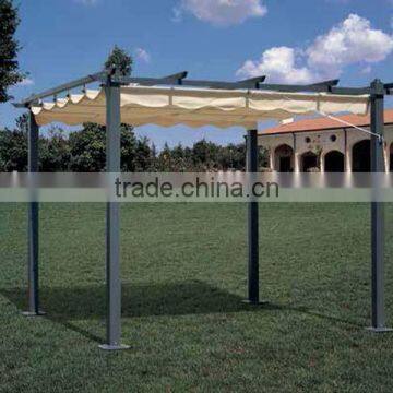 Beige color wrought iron gazebo for garden