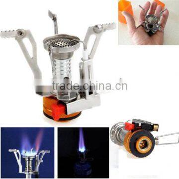 Outdoor Picnic Burners Stove Camping Gas Stove Portable Folding Mini Burners Stoves New Super Lightweight With Box Hot Sale