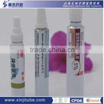 Sell collapsible sterile eye ointment cream aluminum tube packaging from china factory since 1981