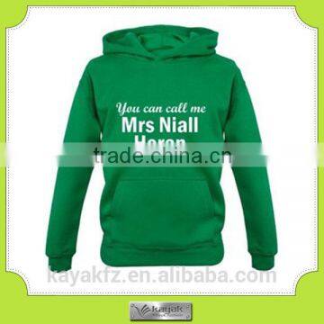 custom printing green cotton sweatshirt men