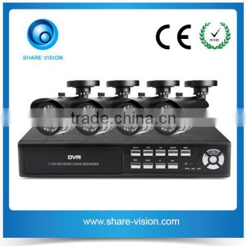 2015 hot h.264 p2p 4ch cctv dvr kit with 2 SATA , security camera system