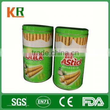 Cylindrical cookie tin packing box