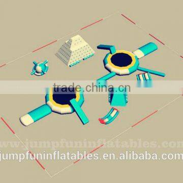Inflatable aqua floating park for adults Water trampoline Iceberg water amusment park for children