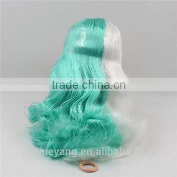 New Arrival Blue and White Deep Wavy Neo Blythe Doll Wigs photo-3