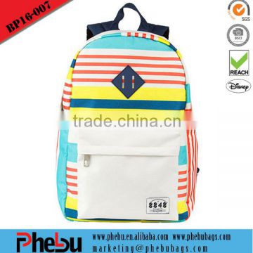 2016 newest stripe Leisure Backpack(BP16-007)