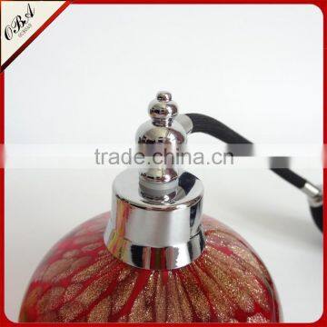 Handmade Red Gold Pot Air Bag Glass Perfume Bottle / Wholesale 80ml Empty Glass Air Bag Atomizer Perfume Bottle