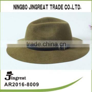 Energy-saving along Europe Vintage British jazz hat belt wool blanket cap Ode to wide brimmed hat