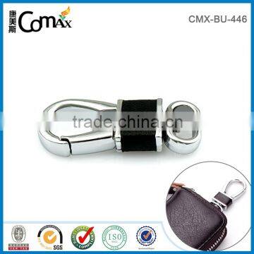 Silver 19mm Tail Leather Coated Metal Clasp for Purse and Bracelet photo-2